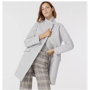 J.Crew Italian Stadium Cloth Wool Coat by Nello Gori Gray Size 2